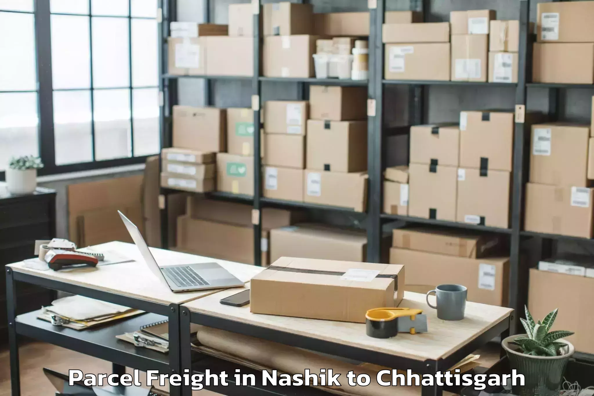 Hassle-Free Nashik to Kawardha Parcel Freight